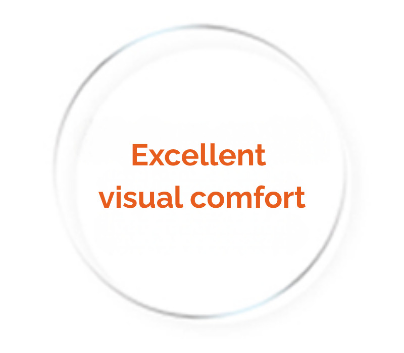Excellent visual comfort