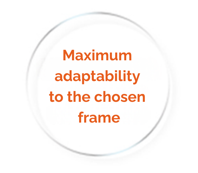Maximum adaptability to the chosen frame