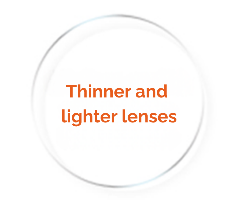 Thinner and lighter lenses